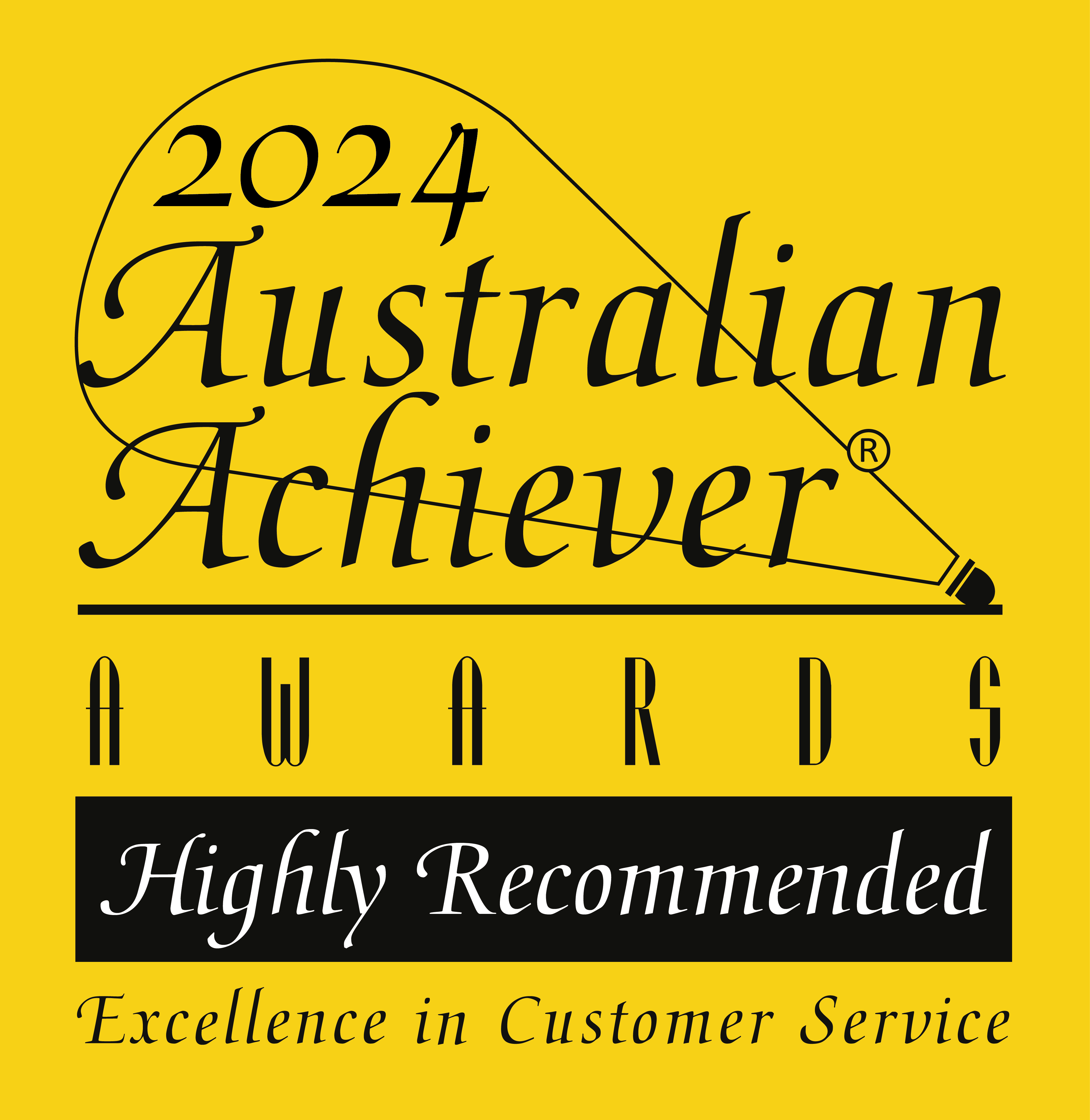 Australian Achiever Awards 2024, Customer Service · Highly Recommended